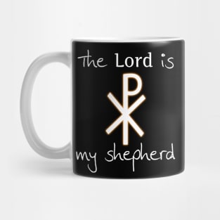 The Lord is my Shepherd Christogram (Chi Rho) Mug